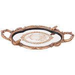Поднос декоративный с фигурками птиц Mirror Surface Bronze варинант исполнения - 1 | Loft Concept в Сочи