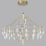 Люстра подвесная из металла с прозрачными подвесками из хрусталя Quasar 93 варинант исполнения - 6 | Loft Concept в Сочи