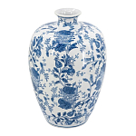 Ваза фарфоровая с узким горлышком и синими цветочными мотивами Independence варинант исполнения - 1 | Loft Concept в Сочи