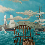 Обои ручная роспись Nantucket Crossing Brandt colourway on scenic paper варинант исполнения - 3 | Loft Concept в Сочи