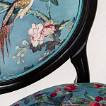 Стул из массива бука бирюзовый с изображением птиц и цветов Turquoise Chinoiserie Birds Garden Chair варинант исполнения - 2 | Loft Concept в Сочи