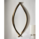 Зеркало овальное в деревянной золотистой раме Oval Gold Lines варинант исполнения - 4 | Loft Concept в Сочи