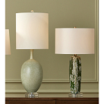 Настольная лампа керамическая с кремовым абажуром Scenic Column варинант исполнения - 6 | Loft Concept в Сочи