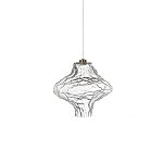 Подвесной светильник с плафоном из фактурного прозрачного стекла Light Ensemble варинант исполнения - 7 | Loft Concept в Сочи