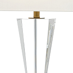 Настольная лампа с прозрачным корпусом и прямоугольным тканевым абажуром Charm and Luxury варинант исполнения - 1 | Loft Concept в Сочи