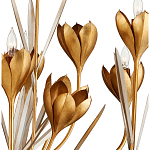 Люстра золотого цвета в виде цветков крокуса Hanging Flowers варинант исполнения - 1 | Loft Concept в Сочи