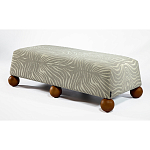 Банкетка Wakonda Gray Zebra с деревянными шариками  варинант исполнения - 1 | Loft Concept в Сочи