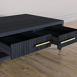 Кофейный стол Primo с двумя ящиками Черный дуб варинант исполнения - 7 | Loft Concept в Сочи