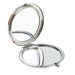 Зеркало карманное двухстороннее круглое из натурального камня Серафинит в подарочной упаковке Silver Stone Mirrors варинант исполнения - 2 | Loft Concept в Сочи