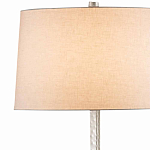 Торшер с тканевым абажуром на серебряном фактурном каркасе Thin Fakutra варинант исполнения - 1 | Loft Concept в Сочи