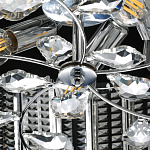 Люстра круглая на цепи цвета хром с прозрачными рельефными хрустальными пластинами Textured Glass Chandelier варинант исполнения - 9 | Loft Concept в Сочи