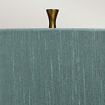 Настольная лампа с коническим дымчато-зелёным абажуром из искусственного шёлка Quintiesse варинант исполнения - 4 | Loft Concept в Сочи