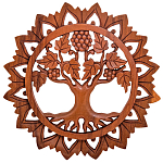 Панно из дерева круглое Osier Panel With Trees варинант исполнения - 1 | Loft Concept в Сочи