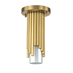 Потолочный светильник латунного цвета с цилиндрическим белым матовым плафоном Elstead Lighting варинант исполнения - 8 | Loft Concept в Сочи