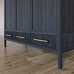 Большой Шкаф Primo Черный дуб с 3 дверьми и 3 выдвижными ящиками варинант исполнения - 6 | Loft Concept в Сочи