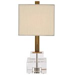 Настольная лампа прямоугольная на прозрачном основании Charm and Luxury варинант исполнения - 3 | Loft Concept в Сочи