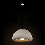 Подвесной светильник с куполообразным белым фактурным абажуром Sergey Makhno варинант исполнения - 3 | Loft Concept в Сочи