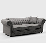 Мебельная ткань Шенилл серый цвет 142 см T4-46 варинант исполнения - 7 | Loft Concept в Сочи