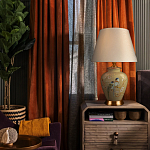 Настольная лампа бежевая с изображением птиц Slip Away варинант исполнения - 5 | Loft Concept в Сочи