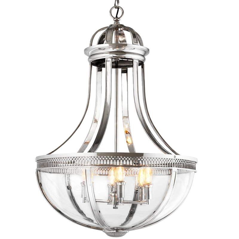 Люстра Lantern Capitol Hill L Nickel Никель Прозрачный (Transparent) в Сочи | Loft Concept 