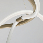 Люстра подвесная круглая золотого цвета с белыми изогнутыми световыми линиями Luke Lampco Tracer Lamp варинант исполнения - 7 | Loft Concept в Сочи