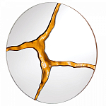 Зеркало кругле с декоративной золотой вставкой Golden Tree варинант исполнения - 1 | Loft Concept в Сочи