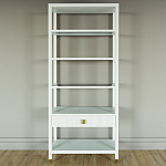 Стеллаж Elsa Dreams White со стеклянными полками и ящиком варинант исполнения - 4 | Loft Concept в Сочи
