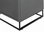 Шкаф-витрина цвета графит с полками и стеклянной дверью Strict Lines варинант исполнения - 5 | Loft Concept в Сочи