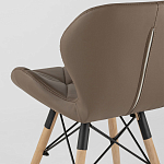 Стул с коричневым сиденьем из экокожи JEROEN варинант исполнения - 6 | Loft Concept в Сочи