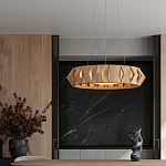 Люстра круглая из толстых деревянных реек Wooden Slats варинант исполнения - 4 | Loft Concept в Сочи