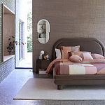 Зеркало овальное Curved Furniture бежевое варинант исполнения - 4 | Loft Concept в Сочи