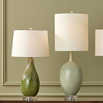 Настольная лампа зеленая грушевидной формы Rich Green Glaze варинант исполнения - 4 | Loft Concept в Сочи