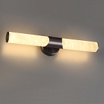 Бра с вытянутым цилиндрическим плафоном из белого алебастра на круглом основании Темная Латунь Cryptocrystalline Stone варинант исполнения - 2 | Loft Concept в Сочи