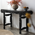 Черная резная консоль в Китайском стиле из массива Black Dragon Console варинант исполнения - 2 | Loft Concept в Сочи