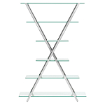 Стеллаж со стеклянными полками на стальном каркасе X-ray варинант исполнения - 2 | Loft Concept в Сочи