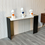 Консоль прямоугольная с основанием чёрного и золотого цвета Wrap варинант исполнения - 2 | Loft Concept в Сочи