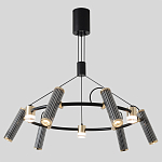 Люстра круглая с 9-ю цилиндрическими плафонами на магнитном креплении Bronze Concert варинант исполнения - 3 | Loft Concept в Сочи