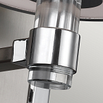 Бра цвета хром с белым цилиндрическим стеклянным плафоном Feiss варинант исполнения - 4 | Loft Concept в Сочи