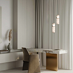 Подвесной светильник с цилиндрическим плафоном из белого алебастра Cryptocrystalline Stone варинант исполнения - 9 | Loft Concept в Сочи