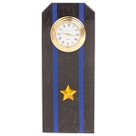 Часы погон подарочные настольные Авиация ВМФ из натурального камня Змеевик Military Clock варинант исполнения - 10 | Loft Concept в Сочи