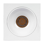 Встраиваемый спот светодиодный квадаратный белого цвета с круглым углублением Ombra Lux  варинант исполнения - 2 | Loft Concept в Сочи