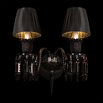 Бра с двумя черными абажурами и декоративными подвесками Lustre Reverie варинант исполнения - 1 | Loft Concept в Сочи