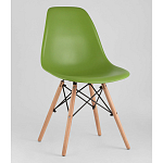 Пластиковый стул на ножках из массива бука Eames Green варинант исполнения - 1 | Loft Concept в Сочи