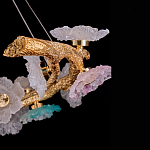 Люстра круглая на золотом каркасе с цветочным декором Miscellaneous herbs варинант исполнения - 4 | Loft Concept в Сочи