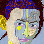 Картина с вышивкой Портрет wall panel People with the yellow ear 2 варинант исполнения - 1 | Loft Concept в Сочи