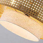 Подвесной светильник с декоративным поясом из плетеного бамбука Biuloggicu варинант исполнения - 6 | Loft Concept в Сочи