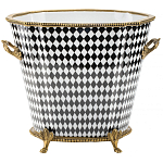 Фарфоровое кашпо Black and white square варинант исполнения - 1 | Loft Concept в Сочи