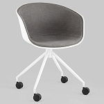 Офисное кресло из пластика с мягким сиденьем Eggshell Grey варинант исполнения - 2 | Loft Concept в Сочи