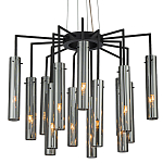 Люстра со стеклянными цилиндрическими плафонами Luminous Cylinders Smoky варинант исполнения - 1 | Loft Concept в Сочи