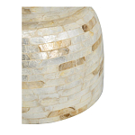 Приставной столик с мозаичным рисунком из раковин устриц Bone Inlay варинант исполнения - 3 | Loft Concept в Сочи